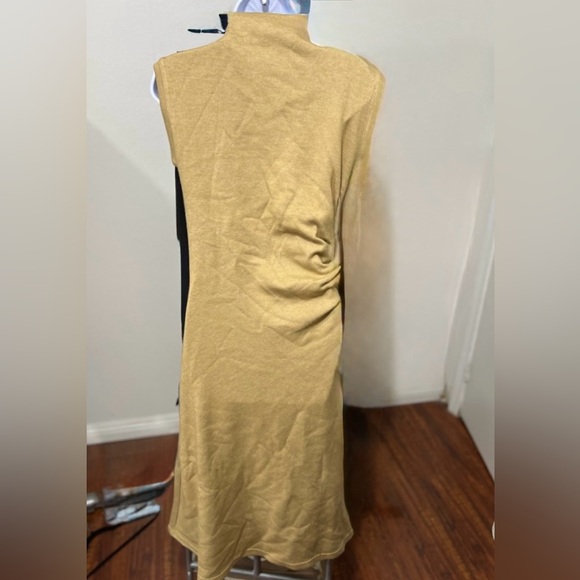 OGL Cashsoft Mockneck Sleeveless Midi Dress Beige Size XS - Picture 5 of 8